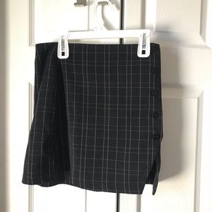 Gingham printed skirt